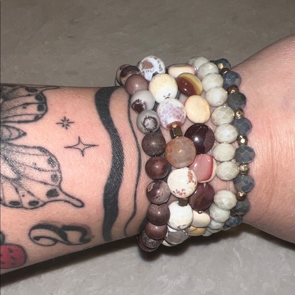 Multi-Color Beaded Bracelet Set